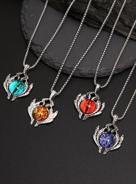 恶魔之眼项链女小众设计感土耳其蓝色之眼吊坠ins网红同款七夕情