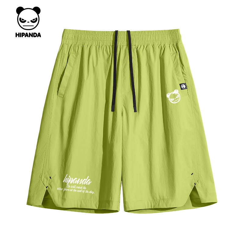 Hipanda你好熊猫痞帅高街潮男短裤防晒凉感休闲裤2026夏季新款C,淘宝优惠券,粉丝福利购,淘宝优惠卷