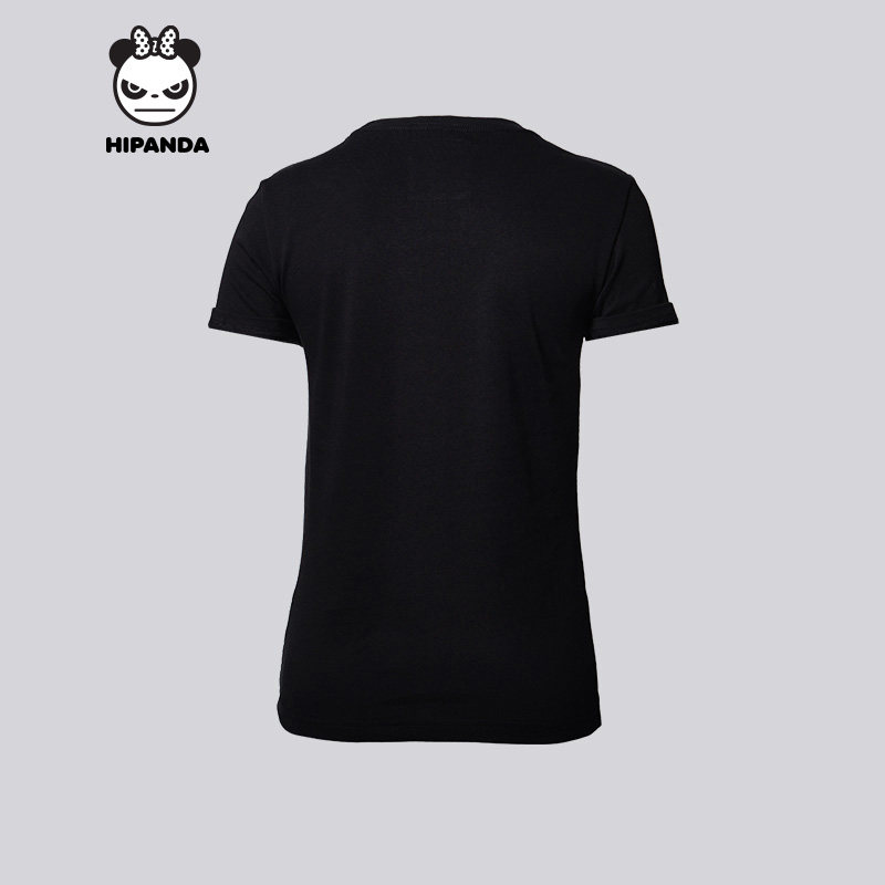 hipanda设计潮牌女款经典熊猫t恤 hipandaT恤
