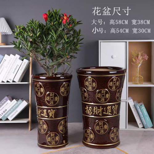 广东陶瓷花盆大号陶瓷花盆发财树蕙兰花盆 客厅绿植陶瓷花盆 - 图0