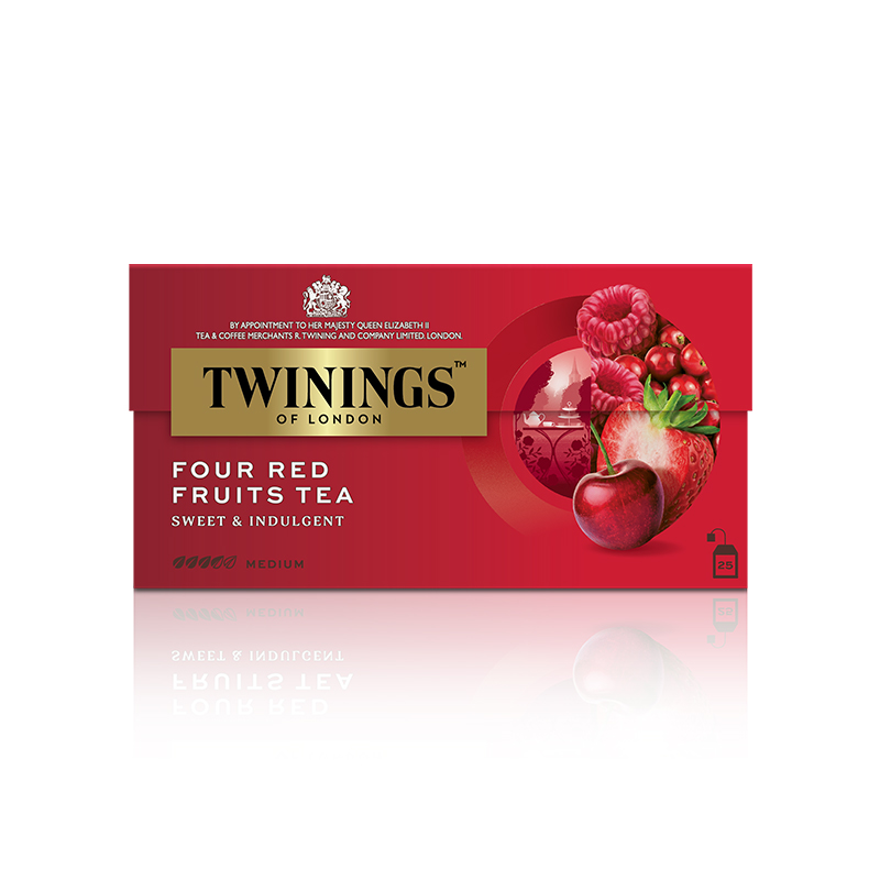 英国川宁Twinings 四红果果香红茶25片装 袋泡茶 进口茶红茶果茶 - 图3