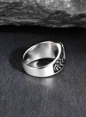 时尚复古虎眼石绿松石戒指