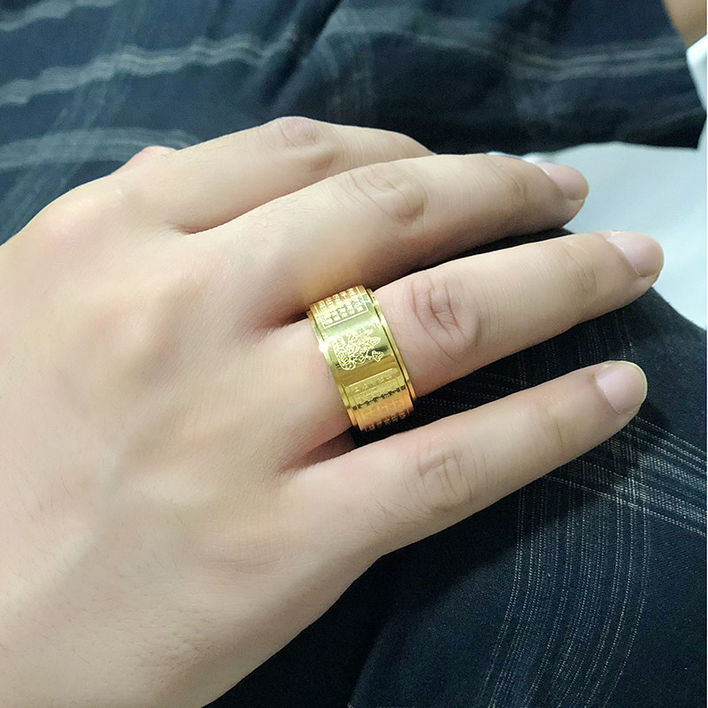 十二生肖本命佛守护神心经转动戒指男护身招财解压指环食指戒子,淘宝优惠券,粉丝福利购,淘宝优惠卷