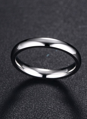 泰爱你钛钢简约纯色戒指光面戒指