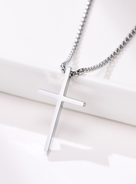 全饰爱简约光身个性十字架项链