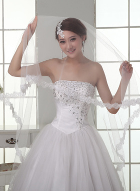 wedding accessories short bridal veils 头纱新娘结婚摄影拍照