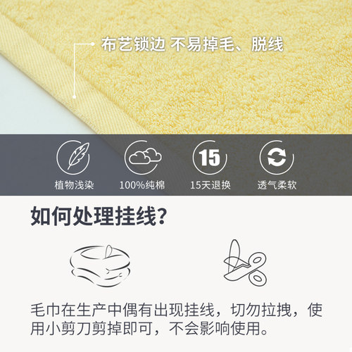 小刘鸭纯棉毛巾纯棉洗脸洗澡家用成人男女帕全棉柔软吸水不掉毛 - 图1