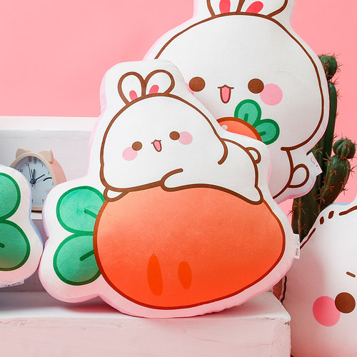 室品可爱熊猫一二布布兔几小抱枕生日礼物懒人卧室软包沙发靠枕垫 - 图0