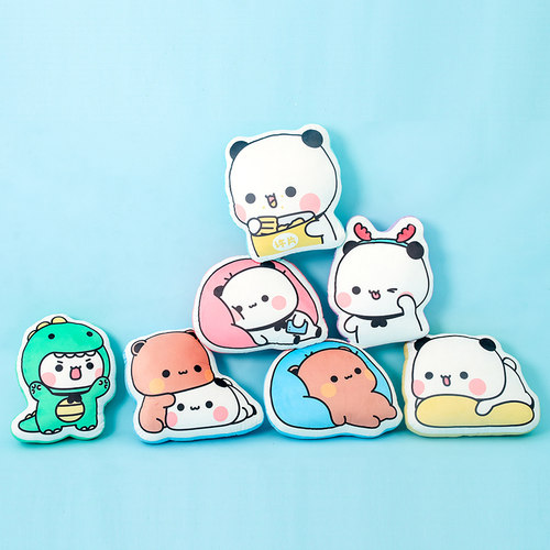 室品可爱熊猫一二布布兔几小抱枕生日礼物懒人卧室软包沙发靠枕垫 - 图1