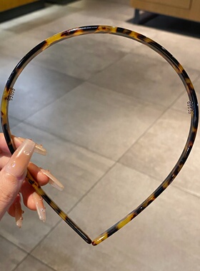 韩系玳瑁豹纹细款发箍