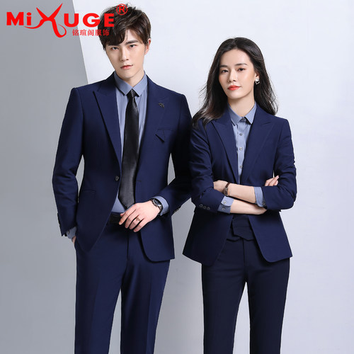 黑色西装外套女春秋职业套装男女同款正装三件套小西服工作服气质 - 图3
