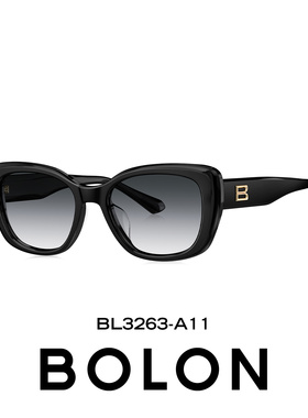 暴龙眼镜蝶形框优雅防晒素颜墨镜