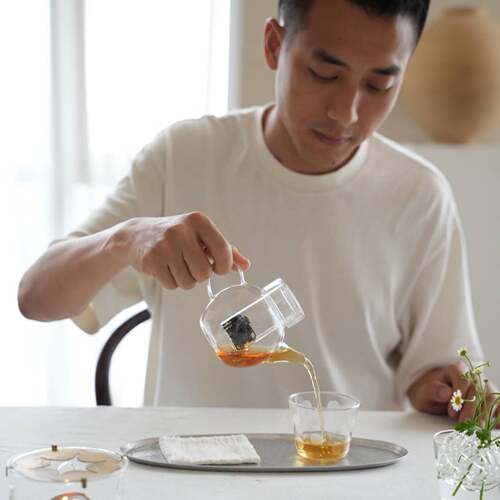 VAST无垠器皿手工简约波点透明玻璃杯茶杯酒杯高硼硅耐热水杯咖啡 - 图2