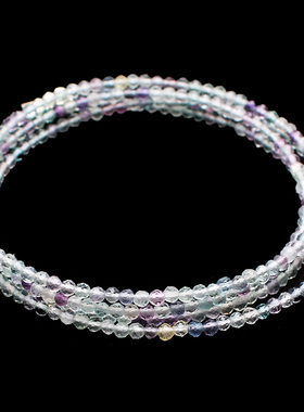 如鸿女萤石多圈水晶手链