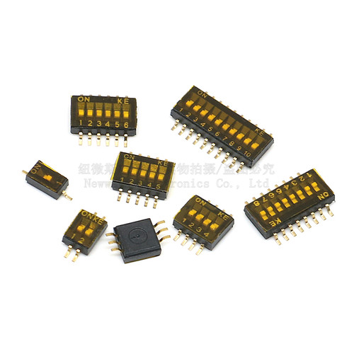 KE ON拨码开关DSHP贴片 1.27MM 2P 3P 4P 5P6P8P10P 1.27拨码开关 - 图2