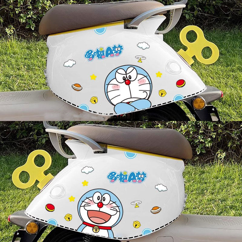Doraemon electric car stickers cute cartoon decoration