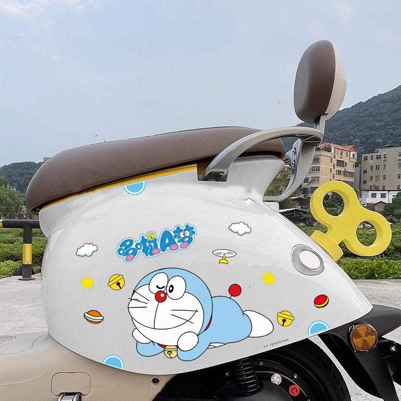 Doraemon electric car stickers cute cartoon decoration