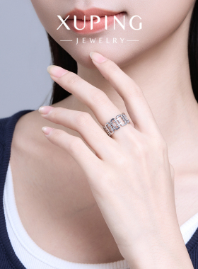 旭平几何ins风方框开口戒指女时尚清冷感美号7码个性甜酷风指环