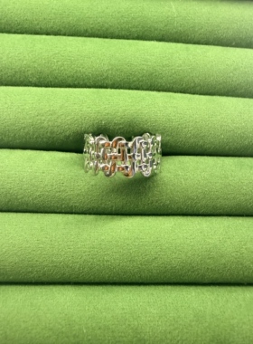 旭平几何镂空ins风戒指女时尚简约开口指环极简气质