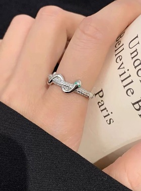 旭平暗夜灵蛇缠绕戒指女痞帅个性潮时尚设计高级感辣妹食指戒指环