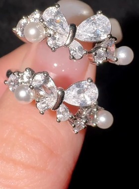 楠楠精致气质蝴蝶戒指女轻奢小众设计高级感食指戒甜美氛围感指环