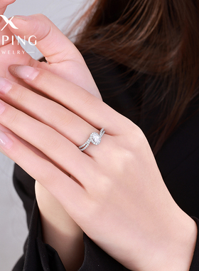 小如日常经典元素时尚蛋面包边气质简约闪亮通勤戒指指环易搭指戒