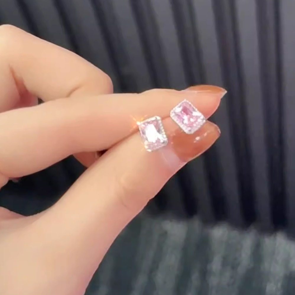 旭平彩宝系列彩色冰糖方块耳钉时尚气质高级感几何小巧精致耳饰,淘宝优惠券,粉丝福利购,淘宝优惠卷