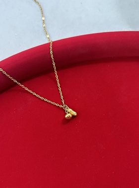 旭平【好柿花生】仿黄金色花生柿子项链