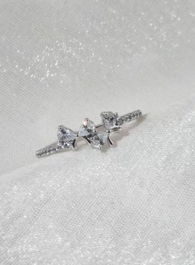 旭平千金蝴蝶结简约戒指女ins小众设计轻奢高级感指环送礼物