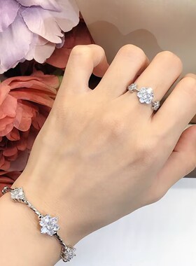 旭平【如花在野】法式复古太阳花朵手链女轻奢气质显白高级感手环