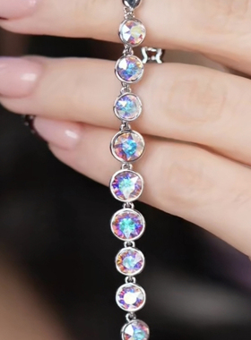 旭平仿水晶系列圆饼手链