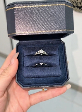 旭平时尚皇冠套戒气质易搭戒指指环叠戴轻奢食指戒