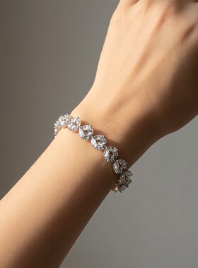 柔柔彩宝系列时尚轻奢优雅麦穗手链重工精致小众设计高级感手饰