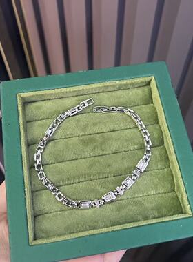 旭平几何清冷感时尚气质个性风简约仿水晶方块手链