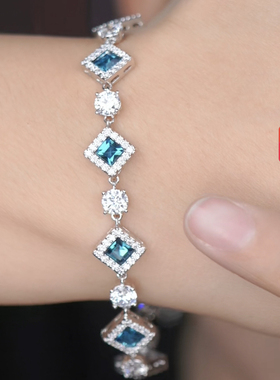 米果合金仿水晶方块手链