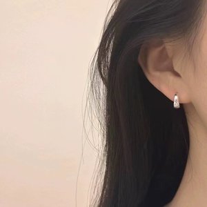 旭平几何素圈耳环女ins冷淡风耳圈简约气质耳扣