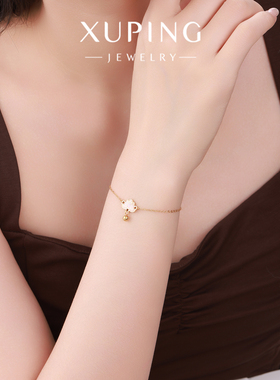 旭平珐琅彩莲花手链女新中式国风气质复古小众设计高级感手饰