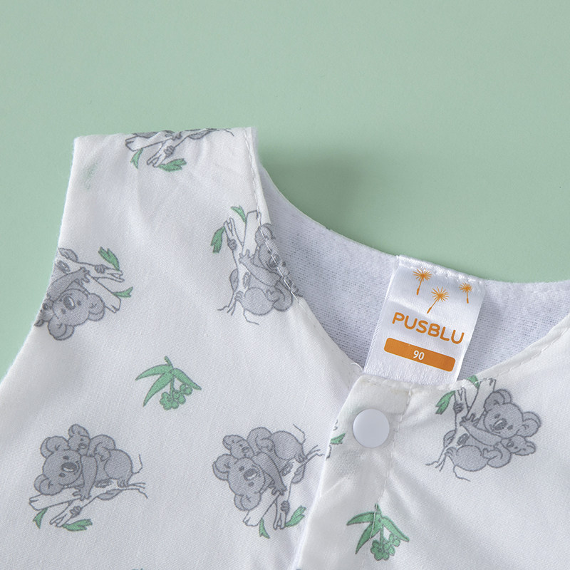 儿童夏季双层棉无袖防踢睡袋