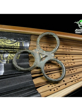 lssp/绿色石品mz2978  保真包老老天铁托甲三环造型挂饰不还价