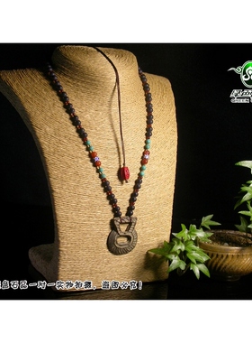 Lssp/绿色石品民族风吊坠不还价