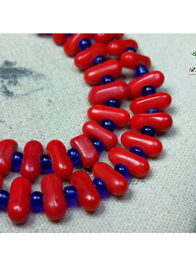 lssp/绿色石品wp880 不还价 红色DIY琉璃项链毛毛虫款女款锁骨链