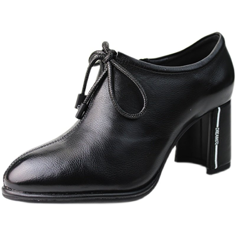 奥康女鞋断码清仓牛皮女单鞋粗跟时装鞋窝窝鞋黑色,淘宝优惠券,粉丝福利购,淘宝优惠卷