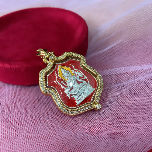 顶鼎佛牌泰国佛牌 禅南 2557盾形四面佛吊坠镶钻外壳项坠红绿蓝 - 图2