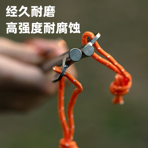 揽胜户外钛合金地钉露营轻硬度钛合金圆形地钉帐篷钉沙地钉多功能 - 图0