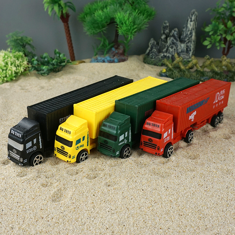 菲创心理沙盘沙具箱庭沙游儿童益智玩具摆件交通类模型集装箱货车 - 图0