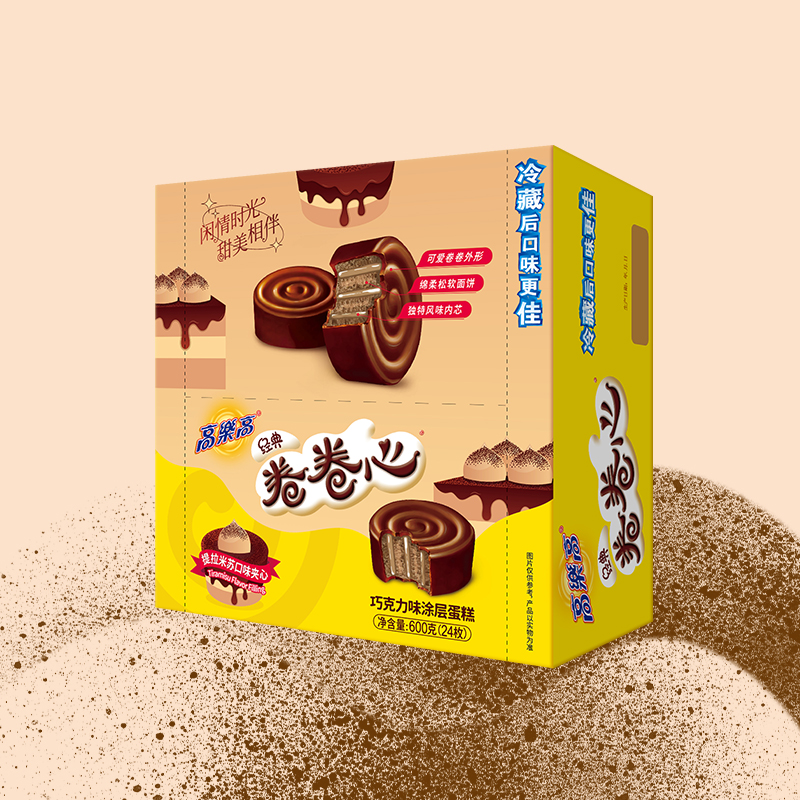 高乐高巧克力卷卷心零食24枚