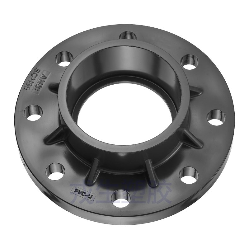 UPVC美标一体法兰盘PVC管活套法兰座接头分体沟槽法兰片管件SCH80 - 图3
