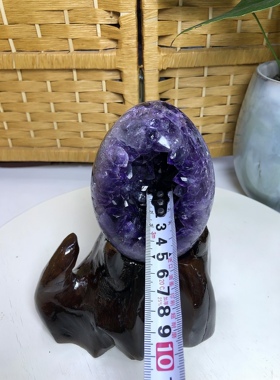 一物一图天然乌拉圭原矿全抛恐龙蛋紫晶洞摆件家居装饰开业乔迁
