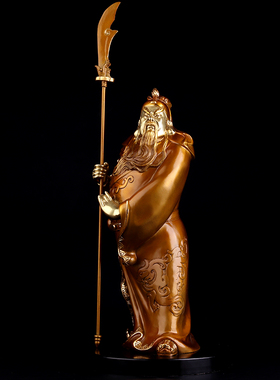 聚缘阁黄铜义薄云天关羽摆件