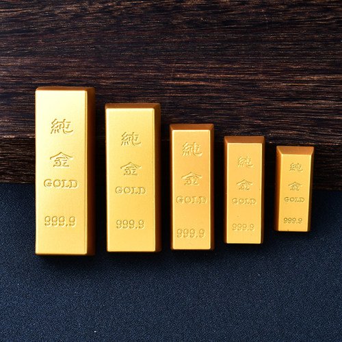 金条仿真 金砖摆件铜合金假金条工艺装饰品金店银行展示样品道具 - 图1